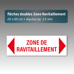 Flèche Aquilux Double « Zone de ravitaillement » 20 × 60 cm – Épaisseur 3,5 mm